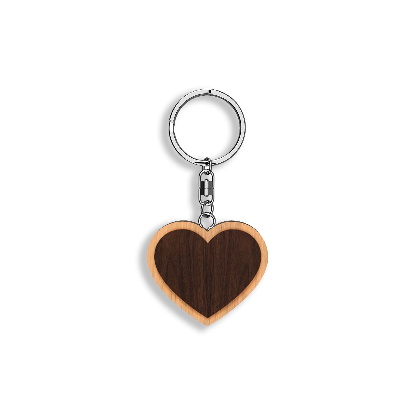 Llavero de madera en forma de Corazón