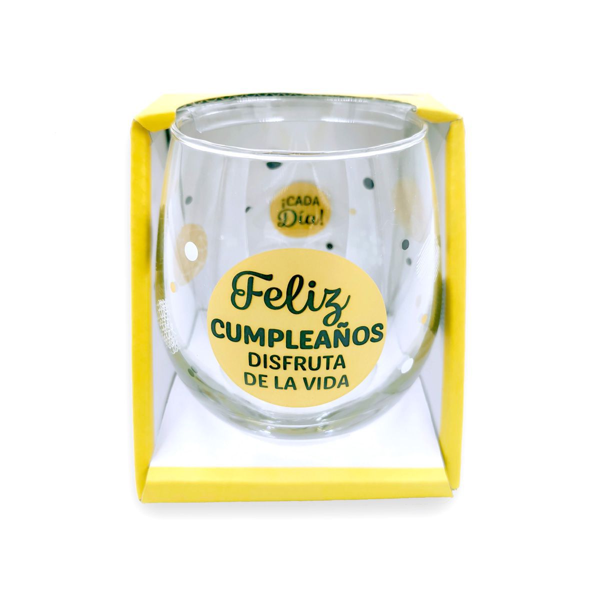 Vaso Feliz Cumpleaños disfruta de la Vida
