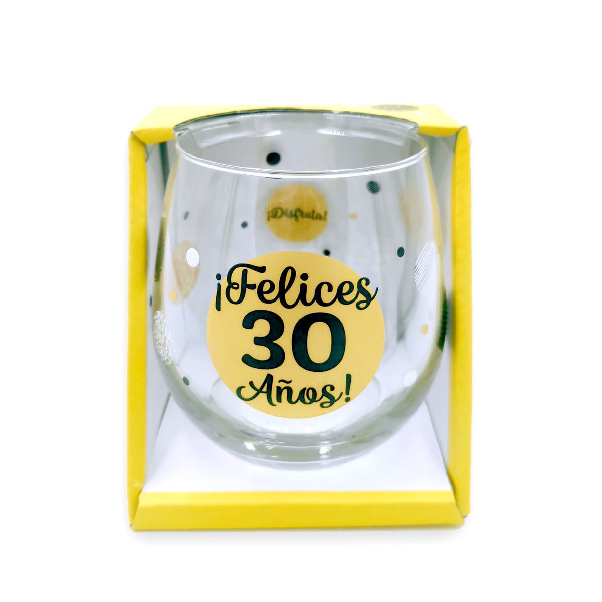 Vasos de feliz cumpleaños con números de las edades
