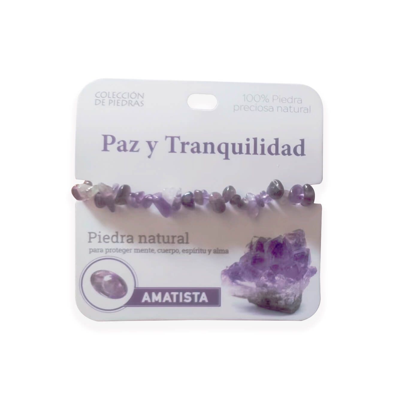 Mind Souls piedra Amatista para Paz y Tranquilidad