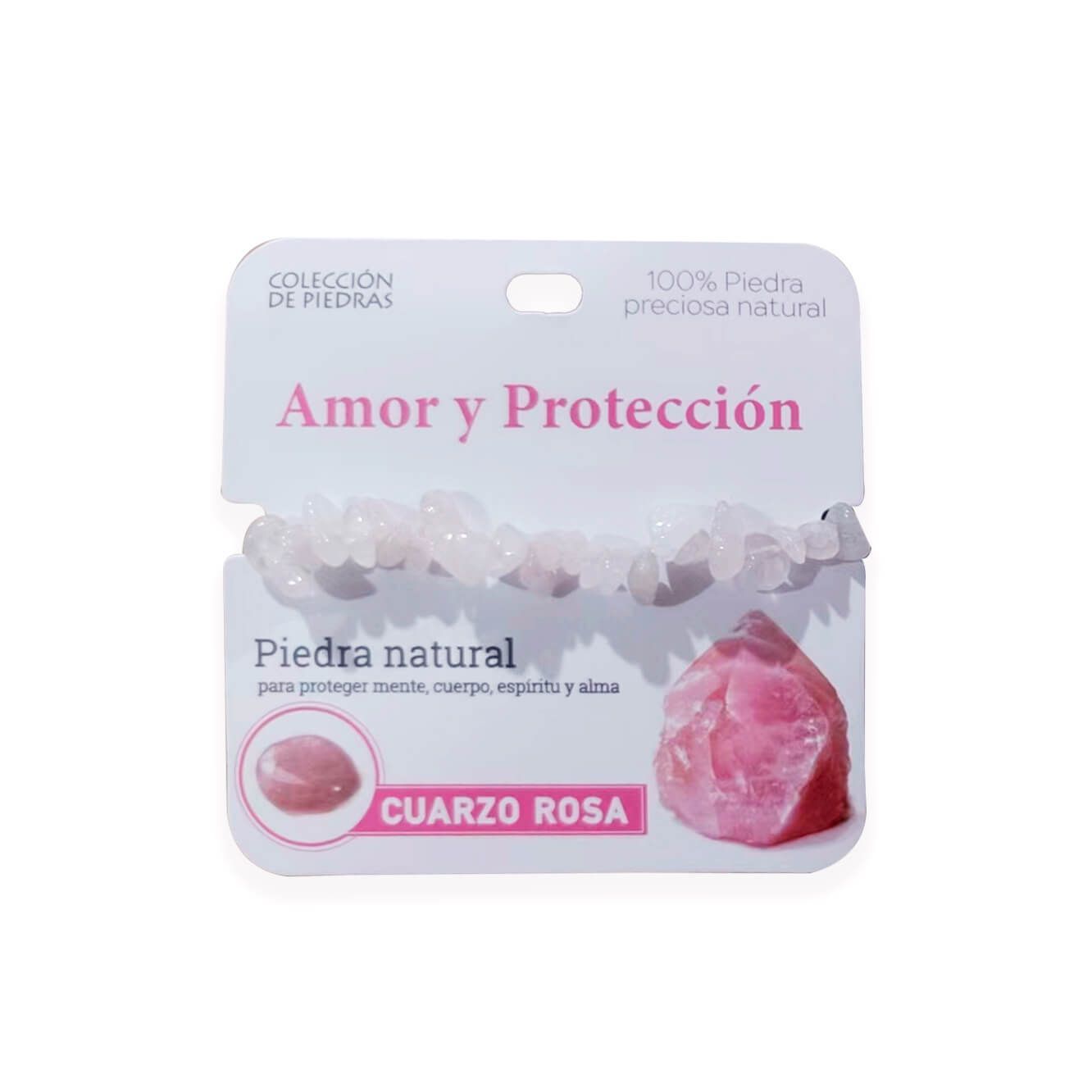 Mind Souls piedra Cuarzo Rosa Amor y Protección