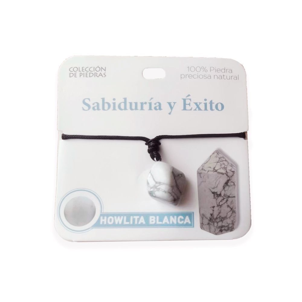 Mind Souls piedra Howlita Blanca Sabiduría y Éxito