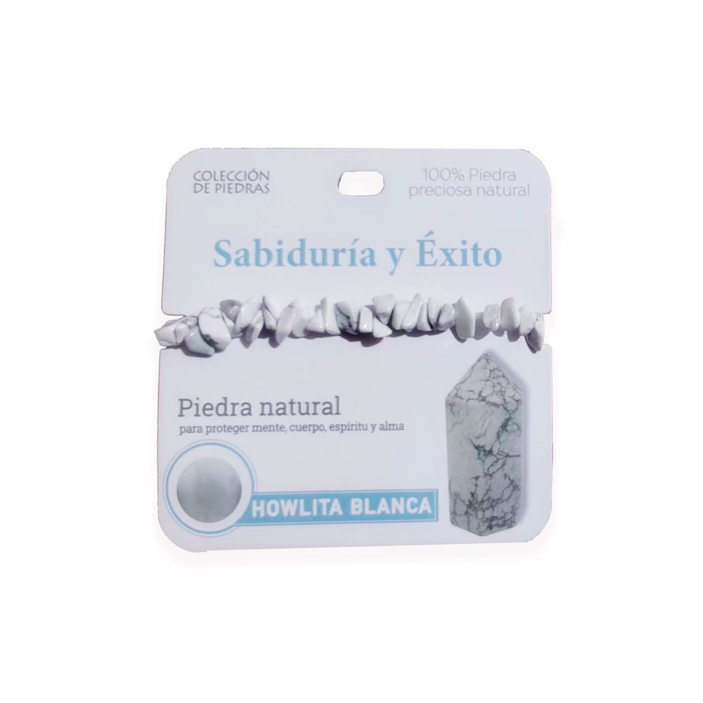 Mind Souls piedra Howlita Blanca Sabiduría y Éxito