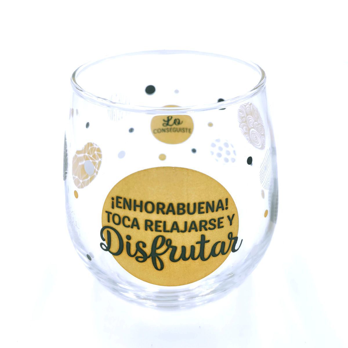 Vaso ¡Enhorabuena! Toca Relajarse y Disfrutar