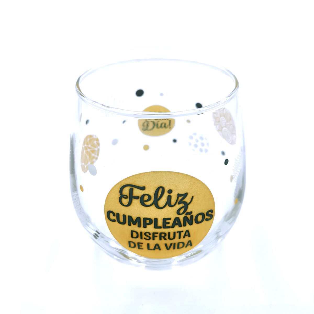 Vaso Feliz Cumpleaños disfruta de la Vida