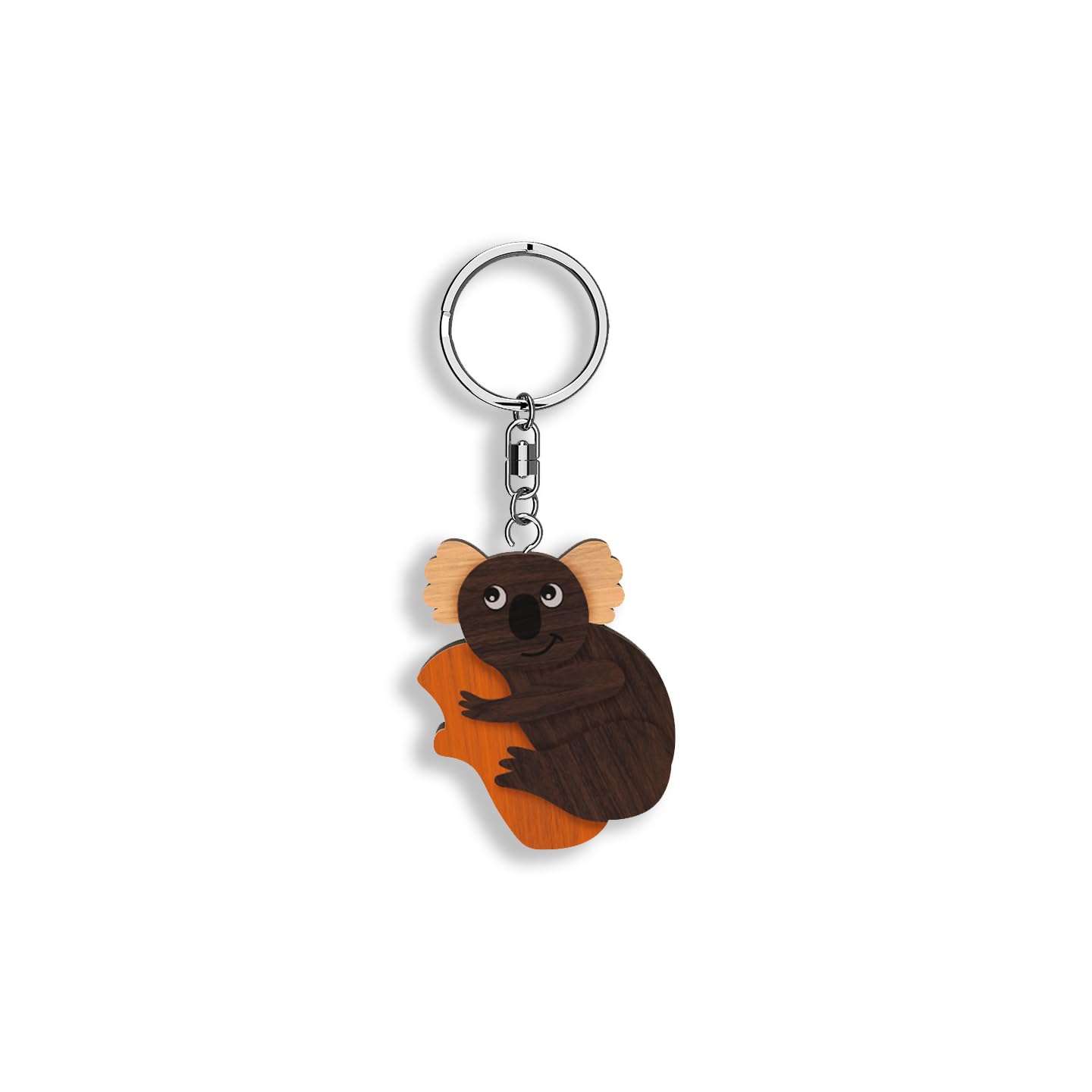 Llavero de madera con forma de Koala