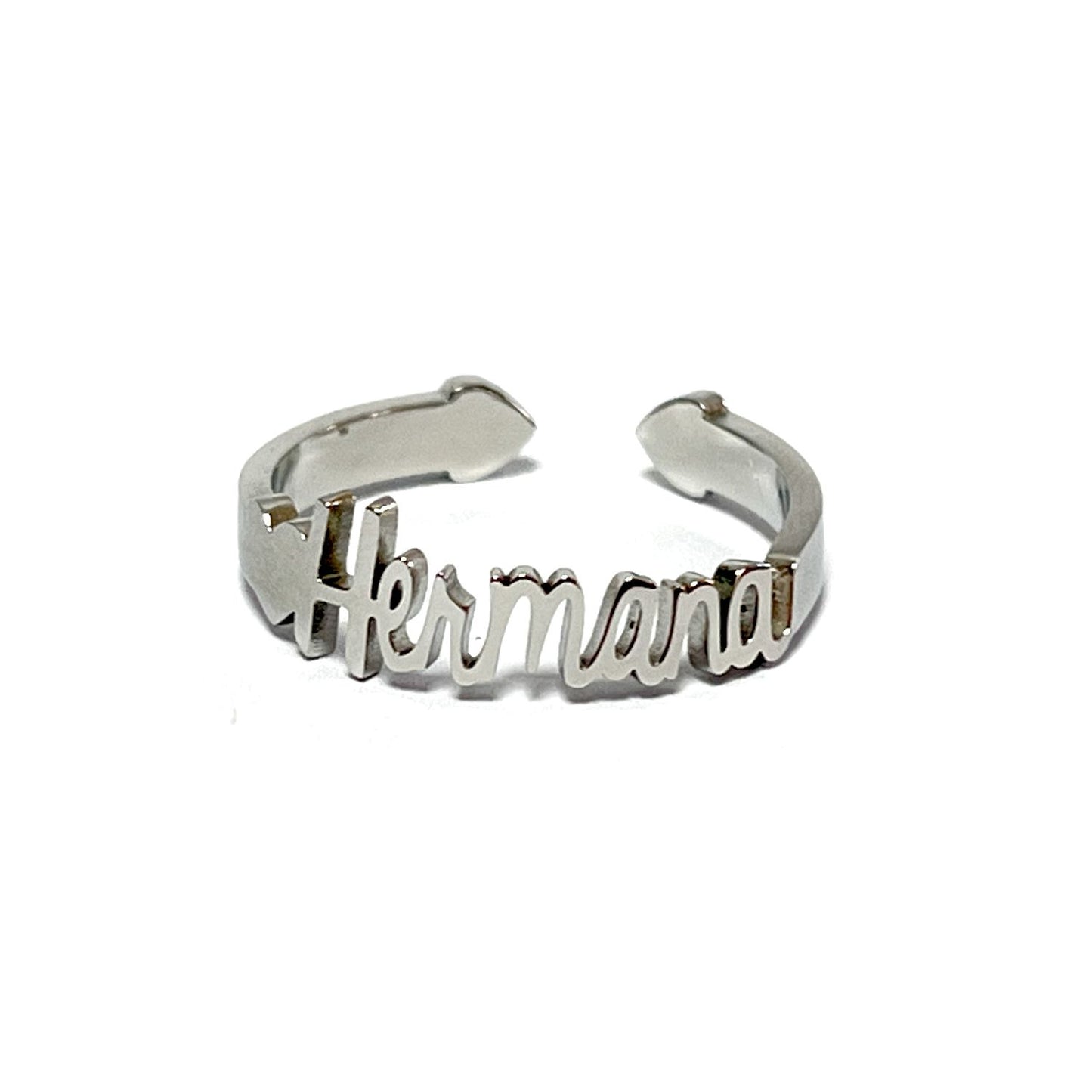 Anillo Hermana, ajustable, de acero inoxidable