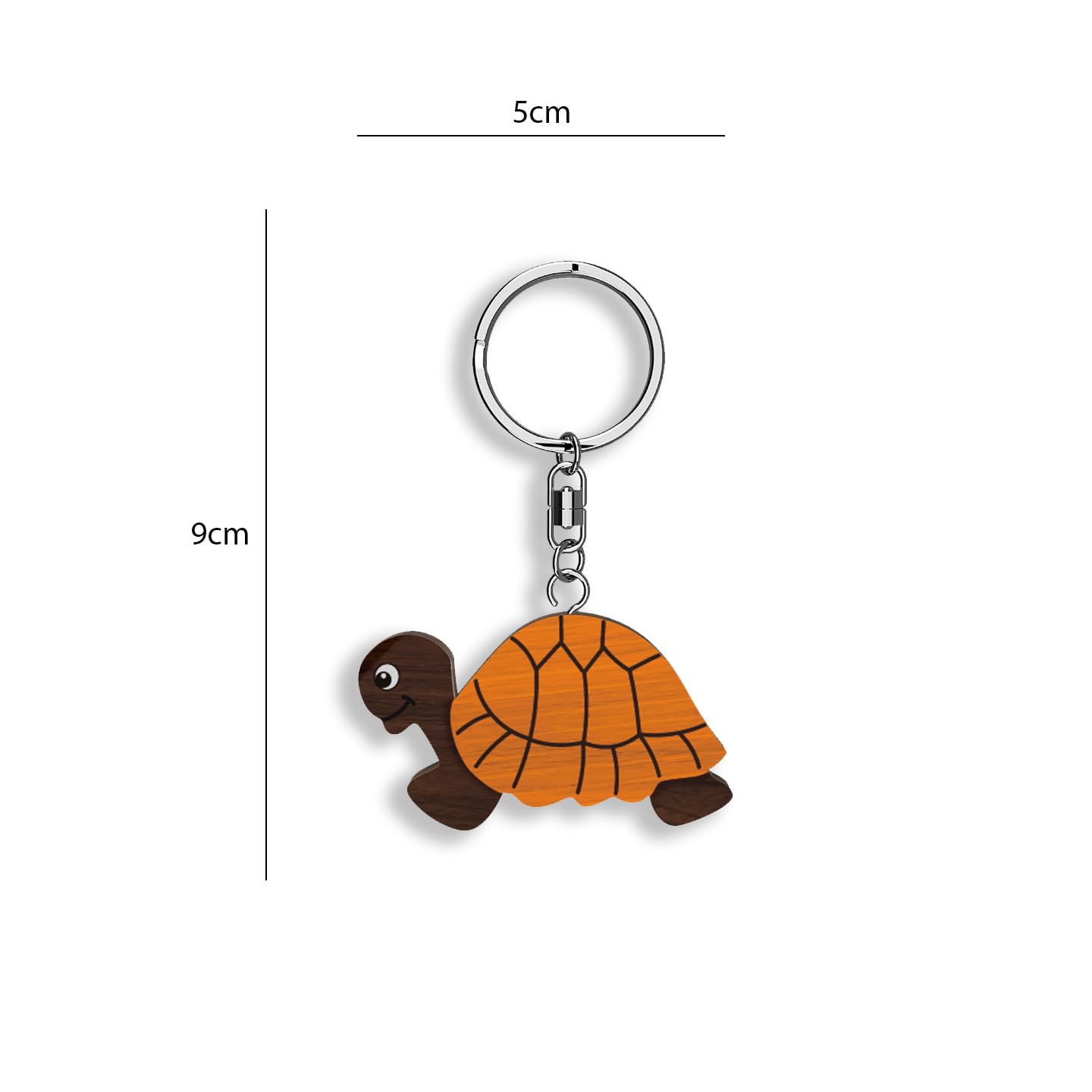 Llavero de madera con forma de Tortuga