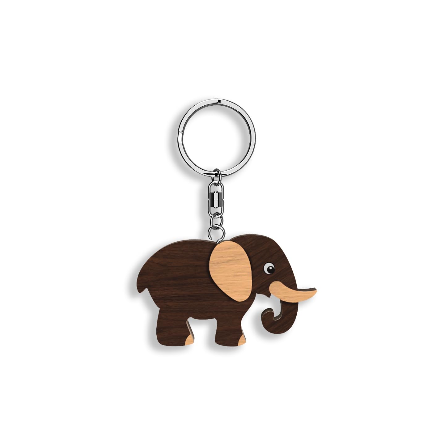Llavero de madera con forma de Elefante