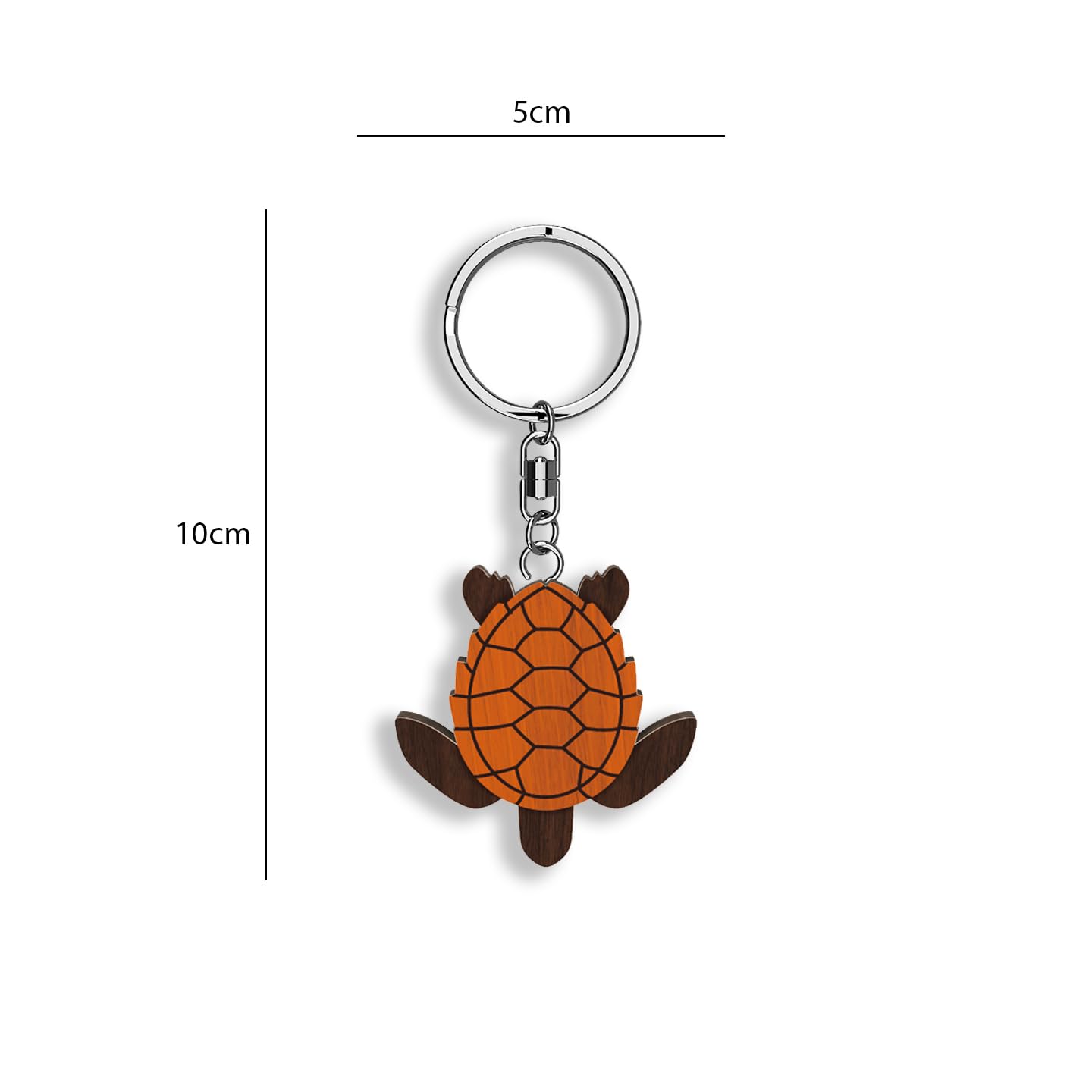 Llavero de madera con forma de Tortuga