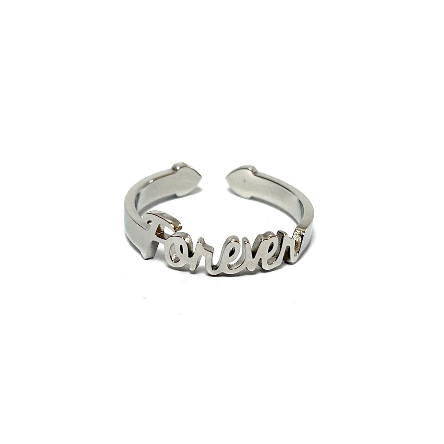 Anillo Forever, ajustable, de acero inoxidable