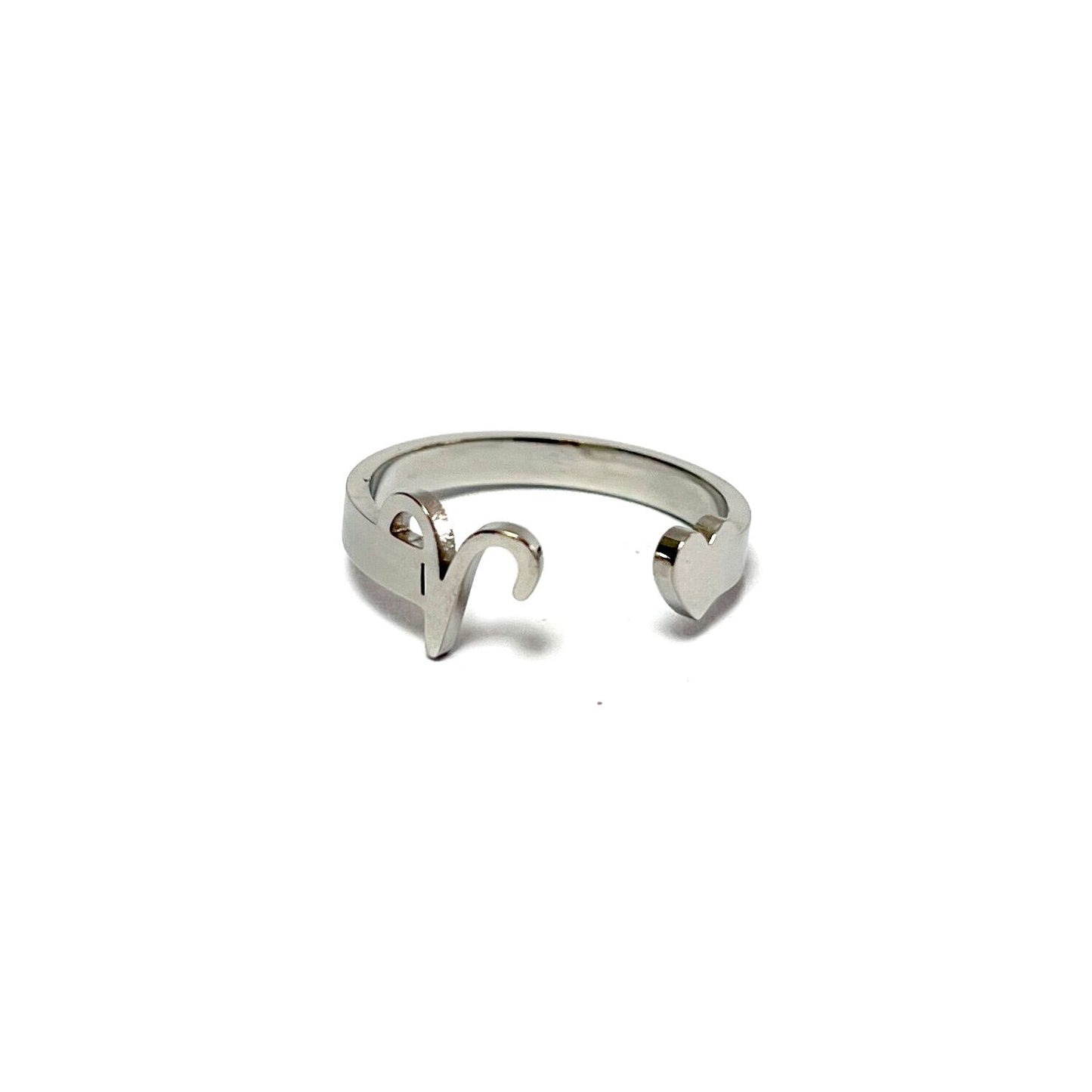 Anillo signos del Zodíaco, ajustables, de acero inoxidable