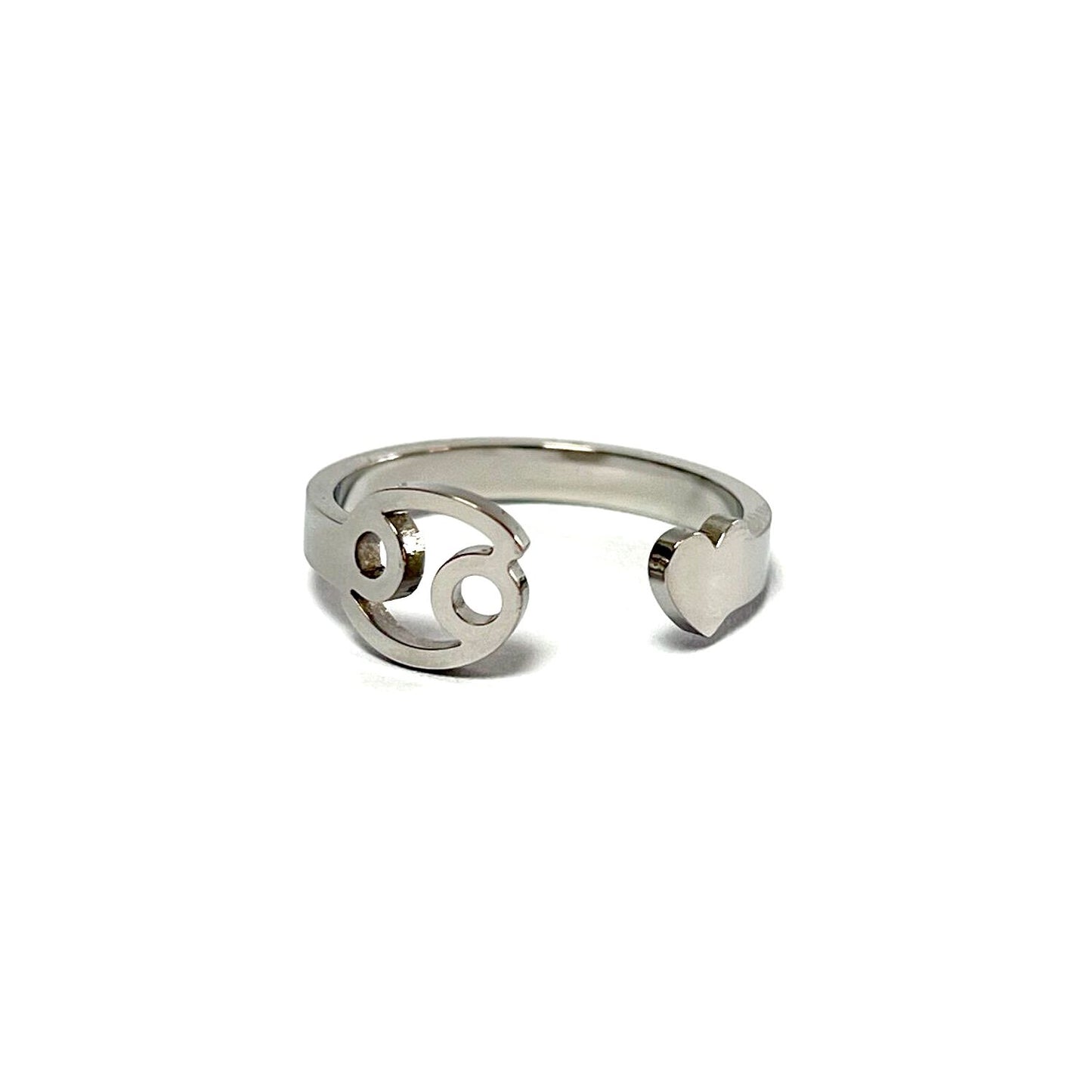 Anillo signos del Zodíaco, ajustables, de acero inoxidable