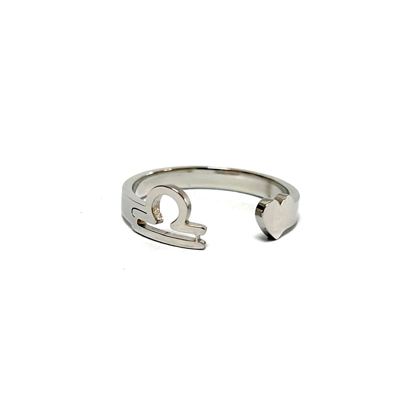 Anillo signos del Zodíaco, ajustables, de acero inoxidable
