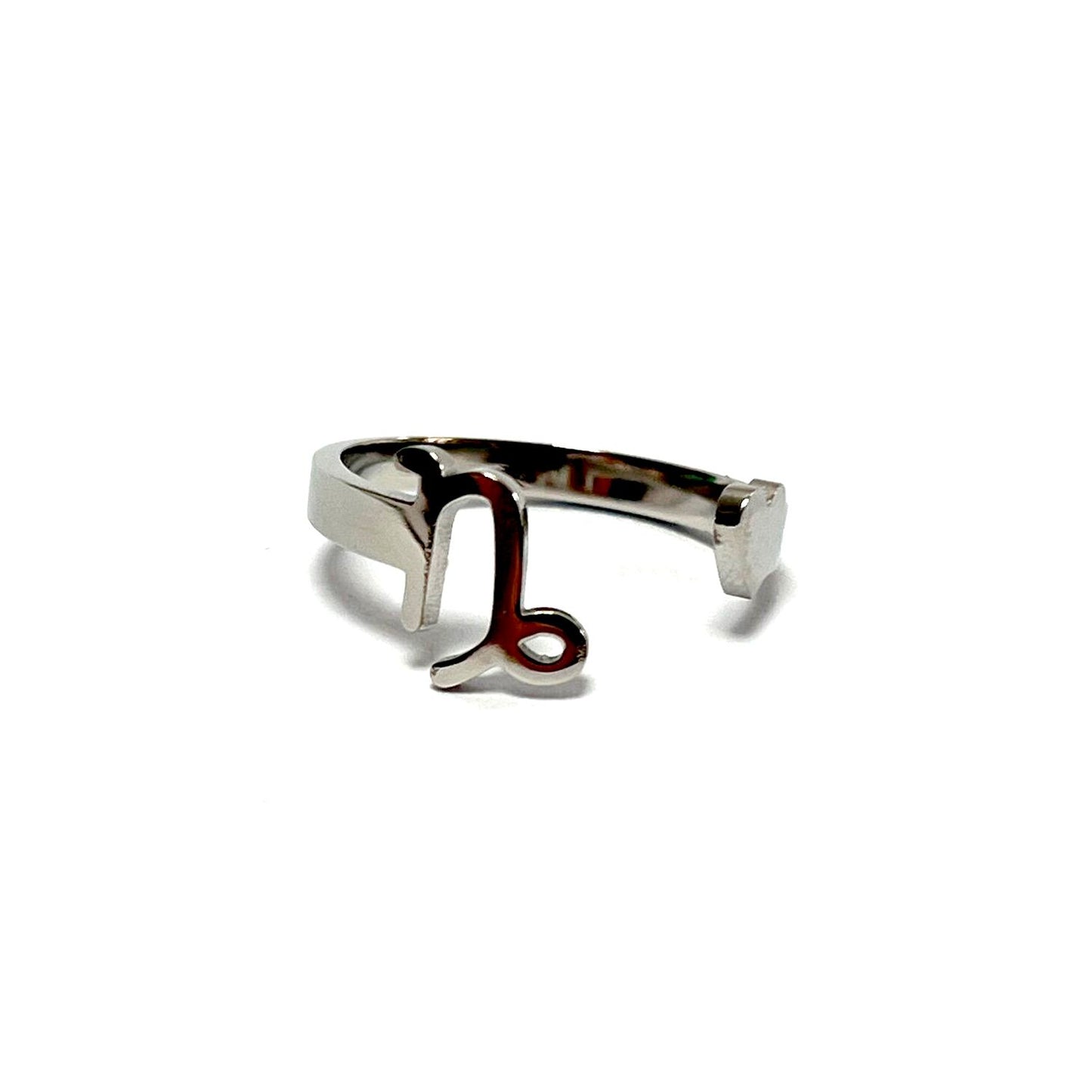 Anillo signos del Zodíaco, ajustables, de acero inoxidable