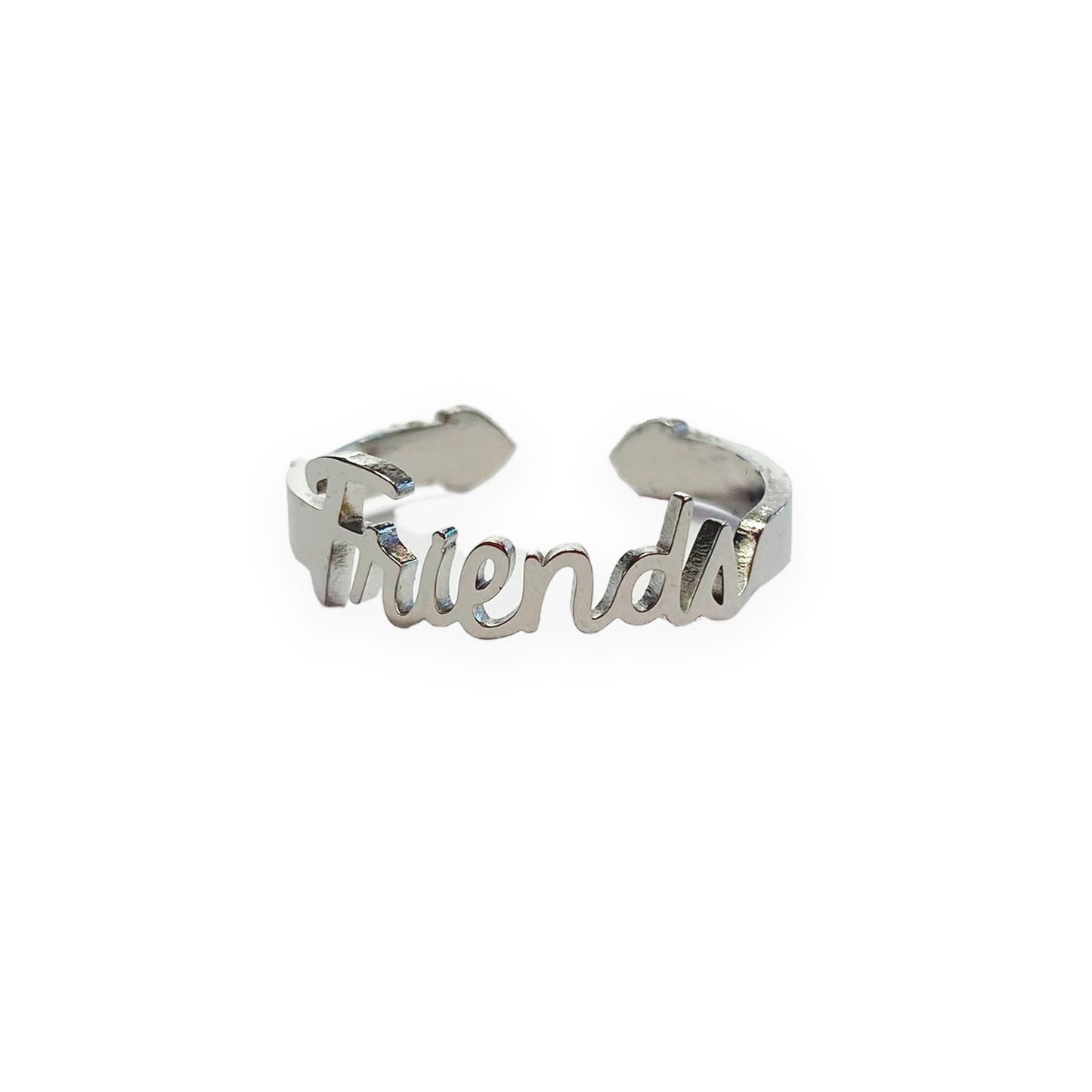 Anillo Friends, ajustable, de acero inoxidable