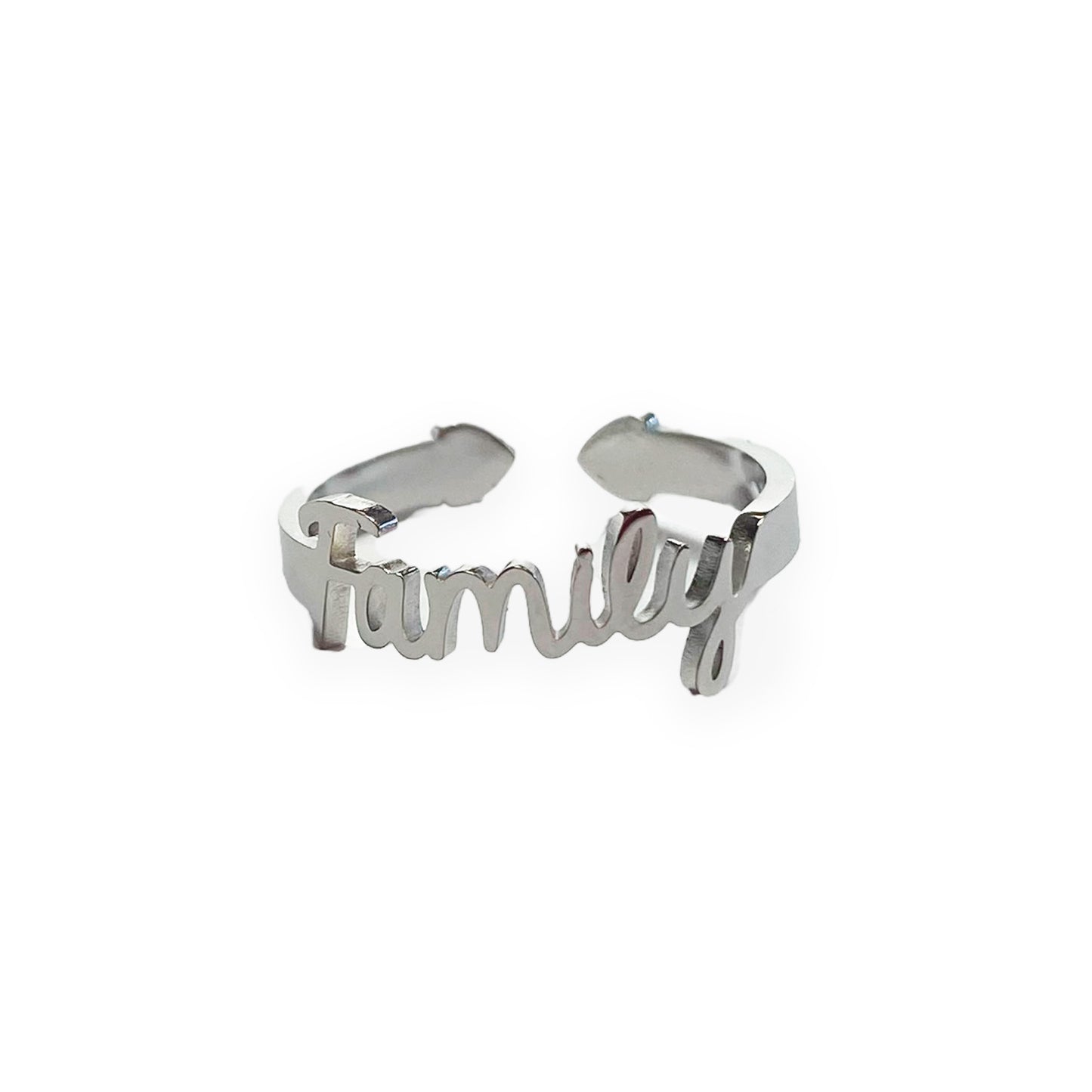 Anillo Family, ajustable, de acero inoxidable