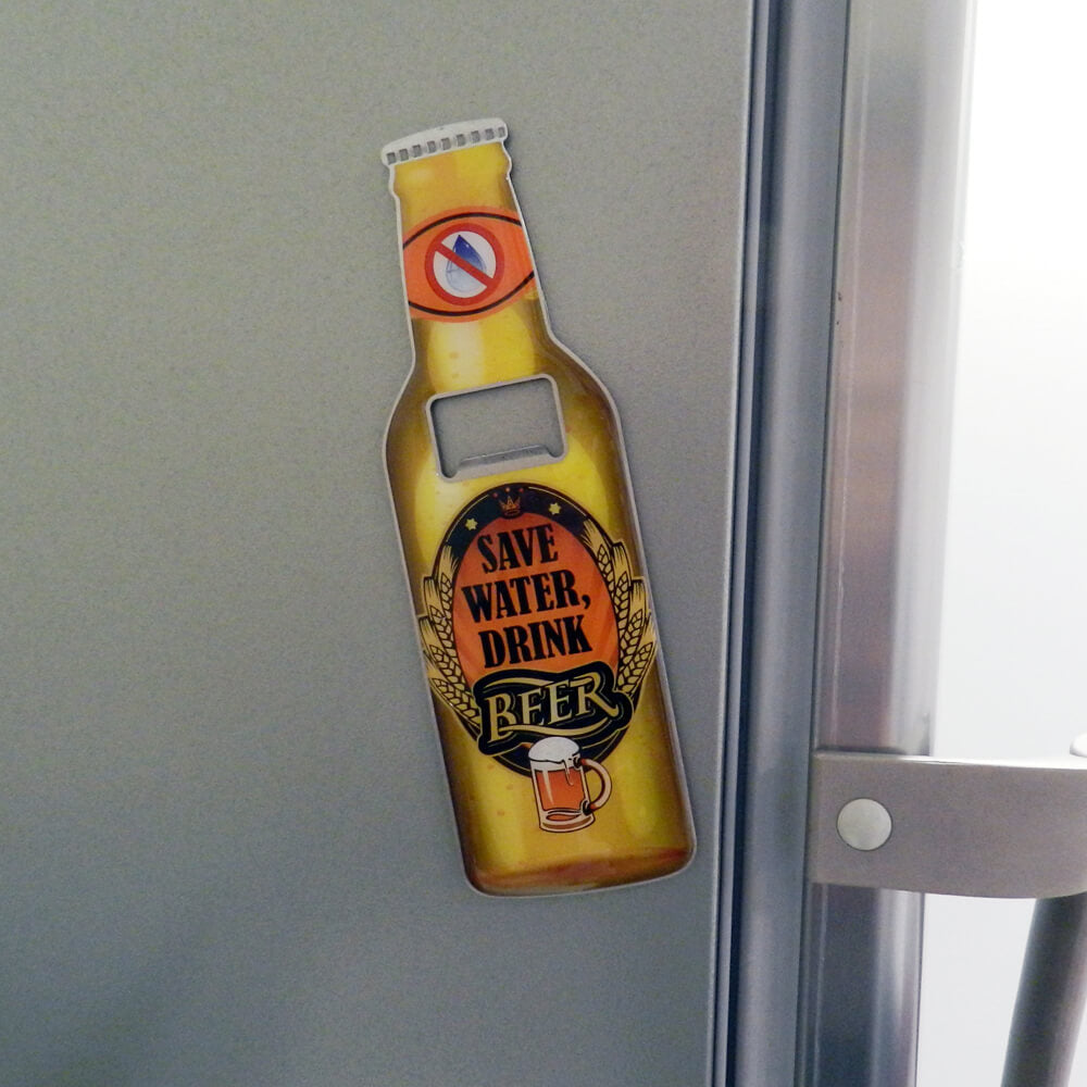 Abrebotellas imán Cerveza Save Water