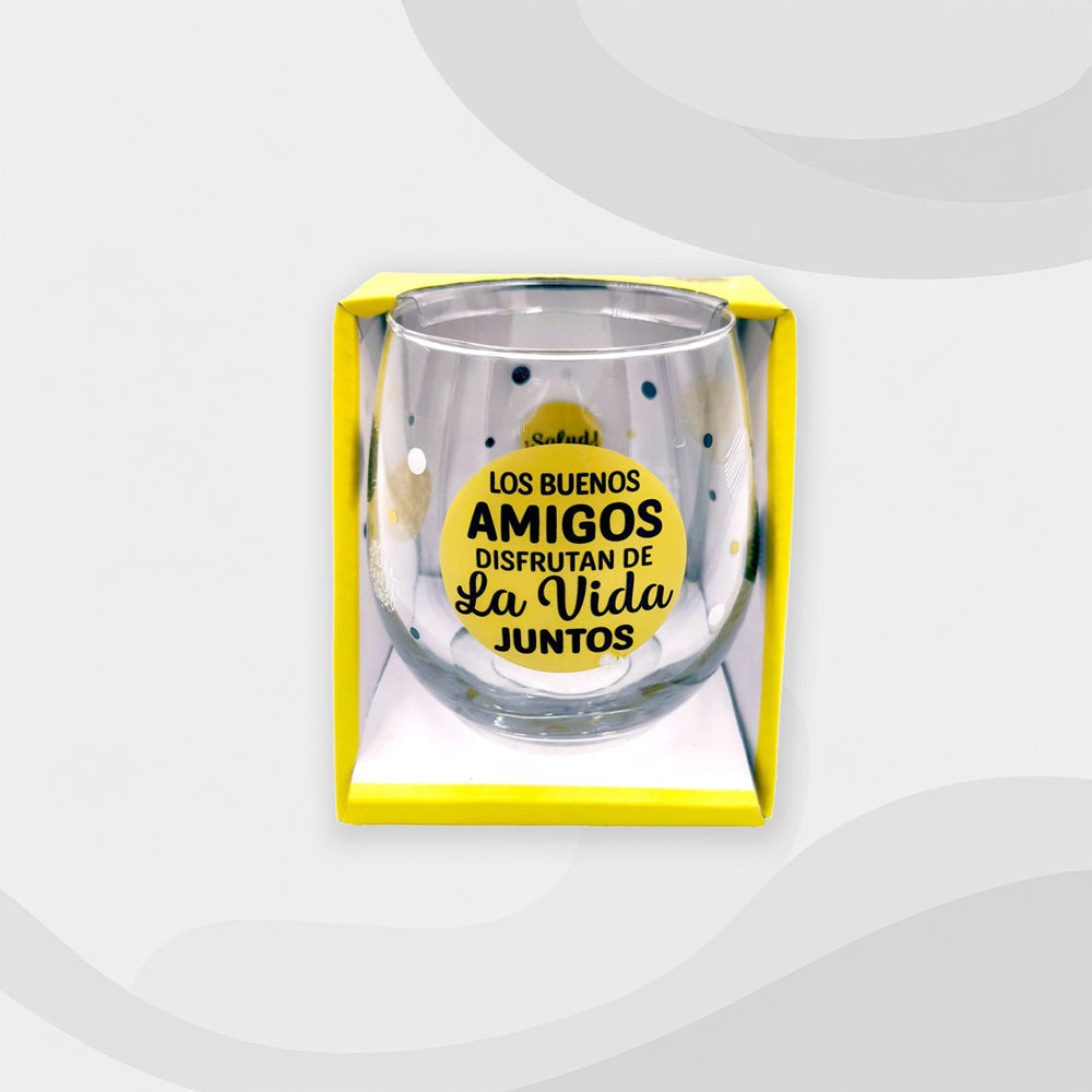 Vaso Los Buenos Amigos Disfrutan de la Vida Juntos
