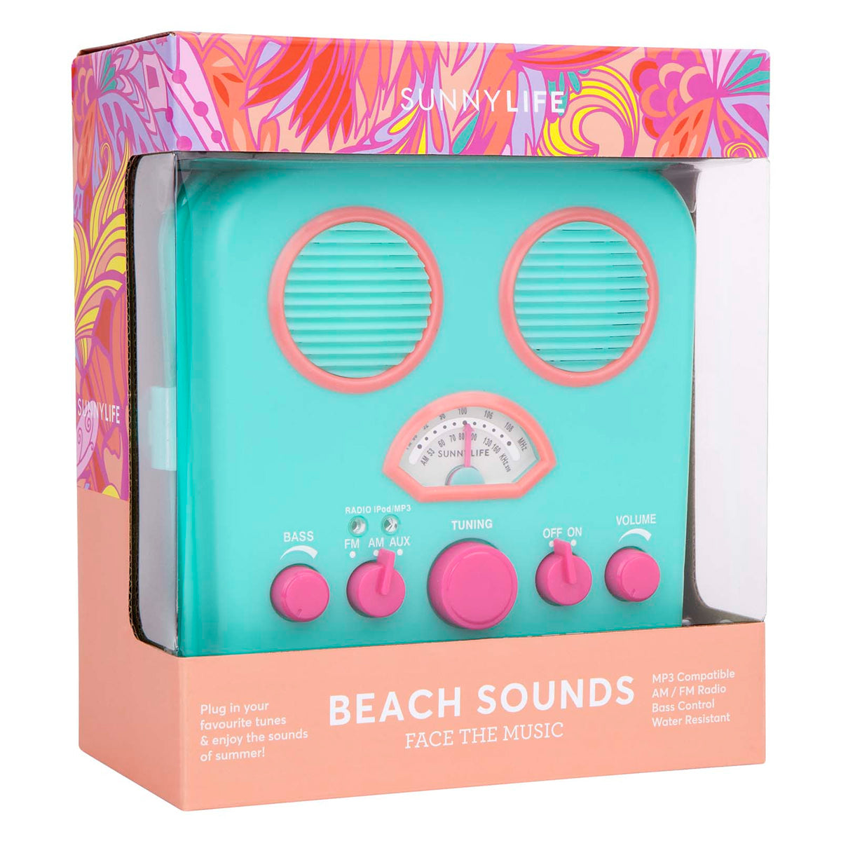 Radio y amplificador para Smartphone de playa Turquesa