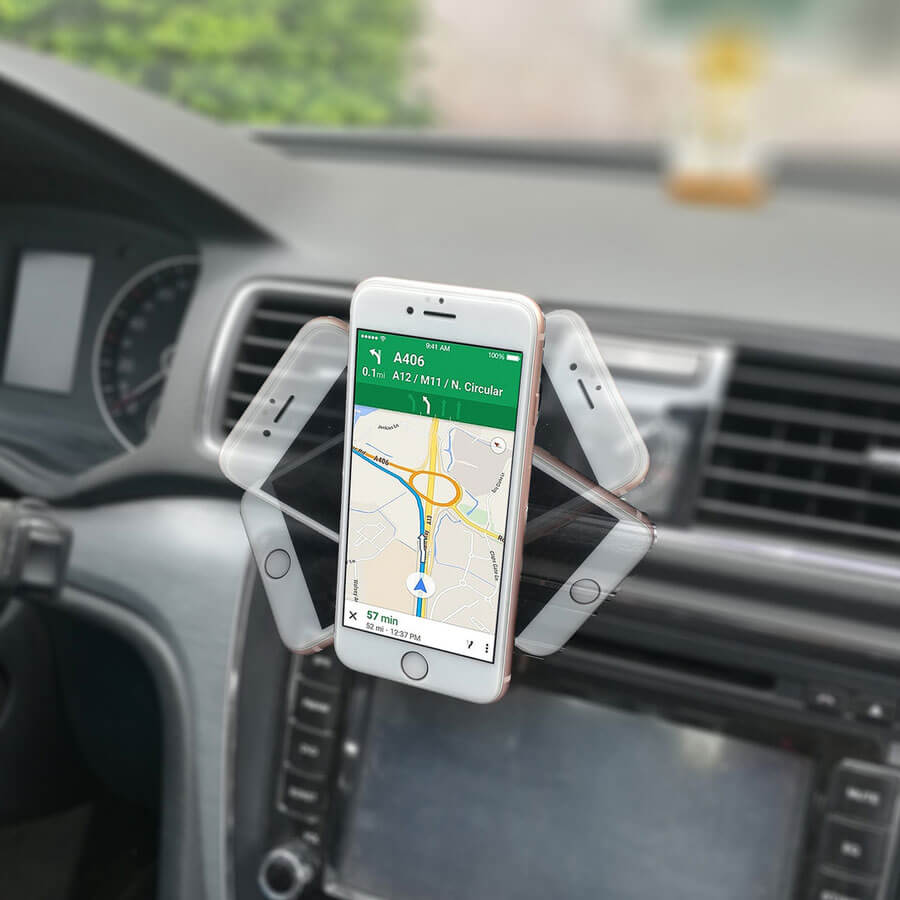 Anillo para el móvil con soporte para el ventilador del coche