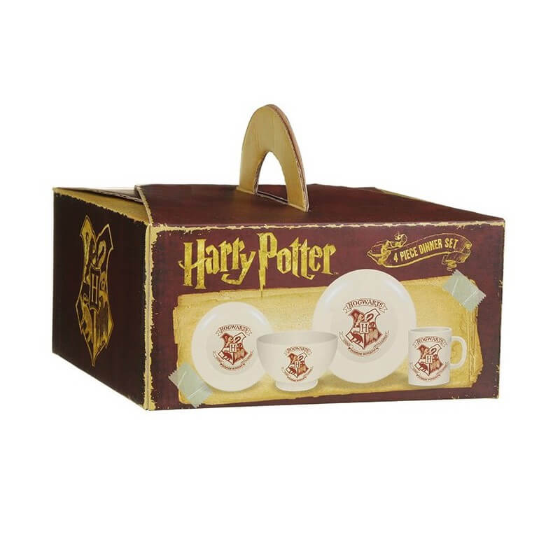 Set vajilla 4 piezas escudo de Hogwarts
