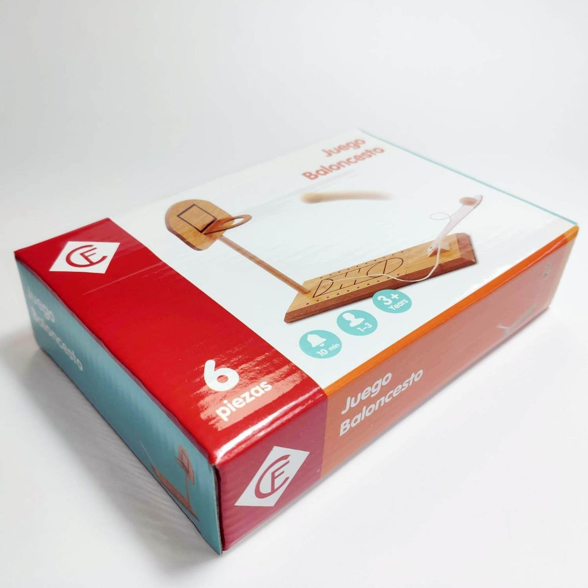 Juego de basket en miniatura de madera