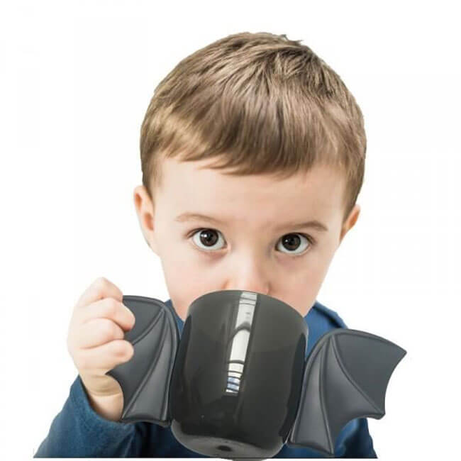 Bat Taza murciélago con tapa para niños
