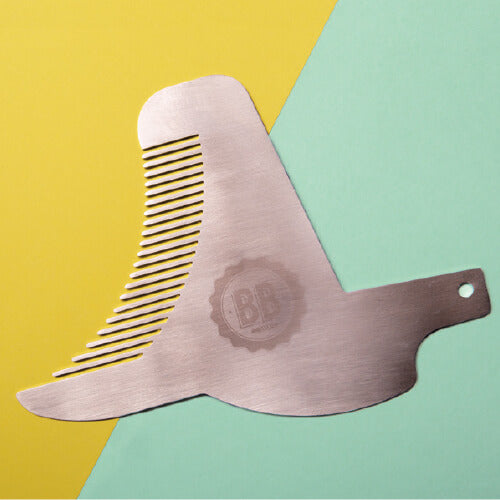 Beard Buddy plantilla de metal Retoque barba con 8 funciones