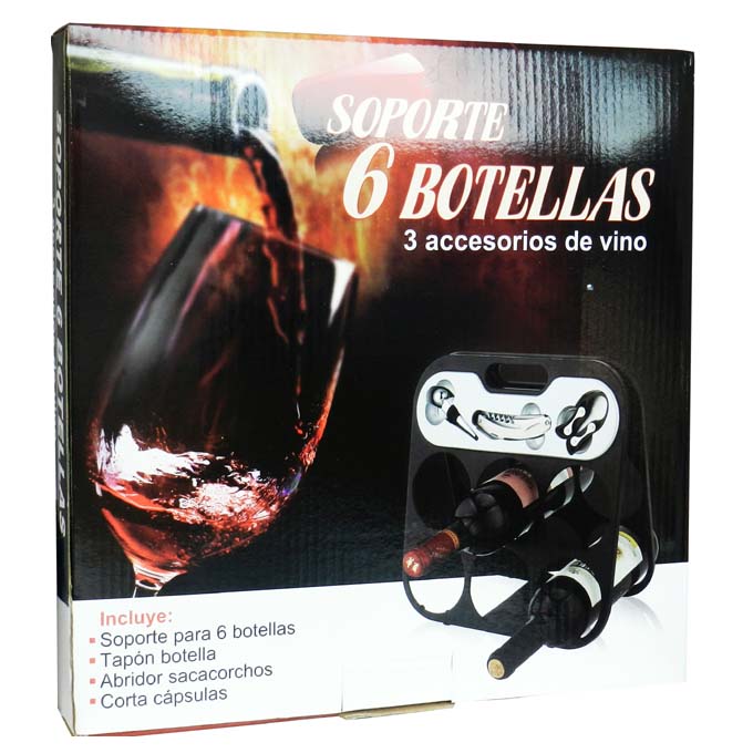 Kit Soporte portable 6 Botellas