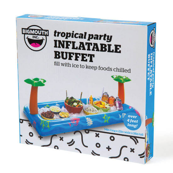 Buffet hinchable para fiesta tropical