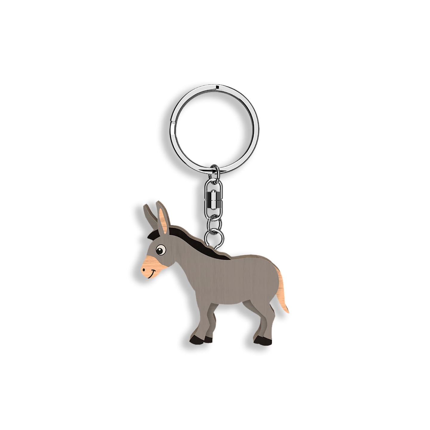 Llavero de madera con forma de Asno (Burro)