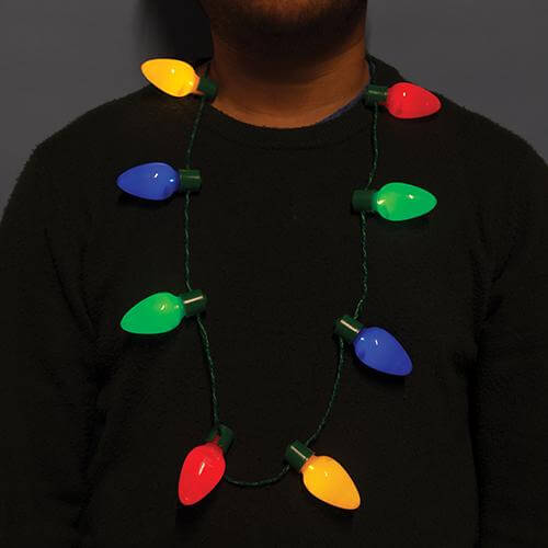 Collar con luces de navidad