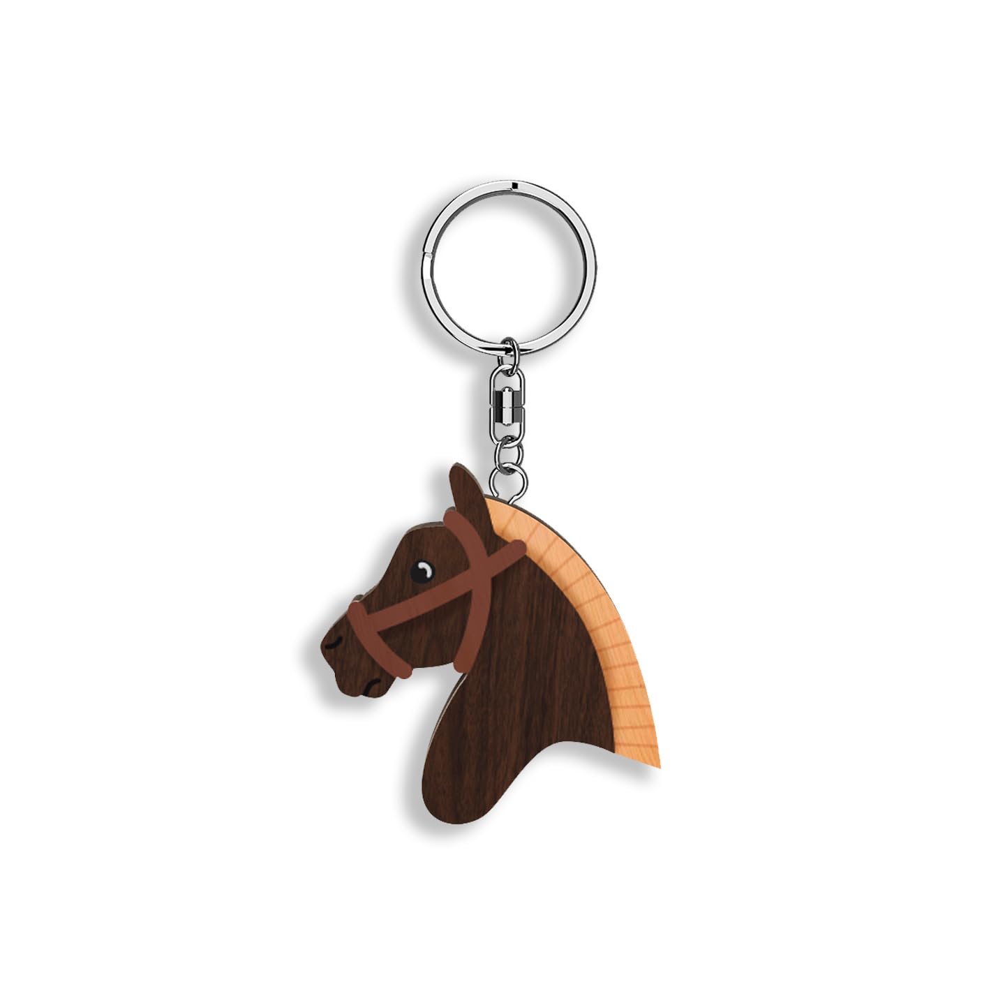 Llavero de madera con forma de Caballo (varios modelos)
