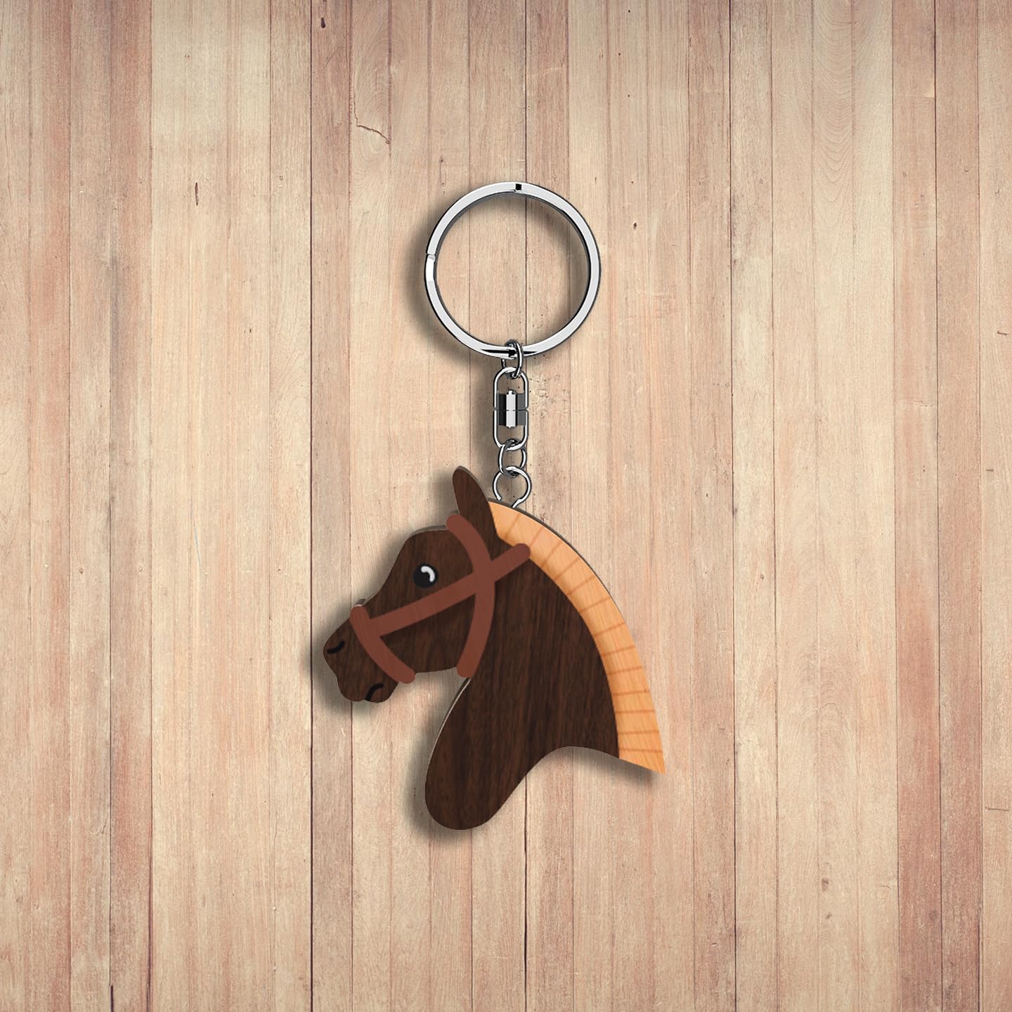Llavero de madera con forma de Caballo (varios modelos)