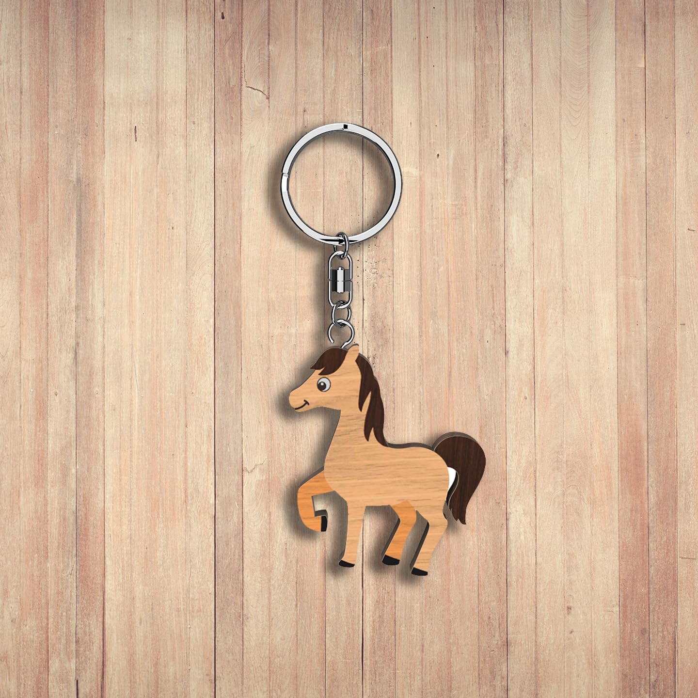 Llavero de madera con forma de Caballo (varios modelos)