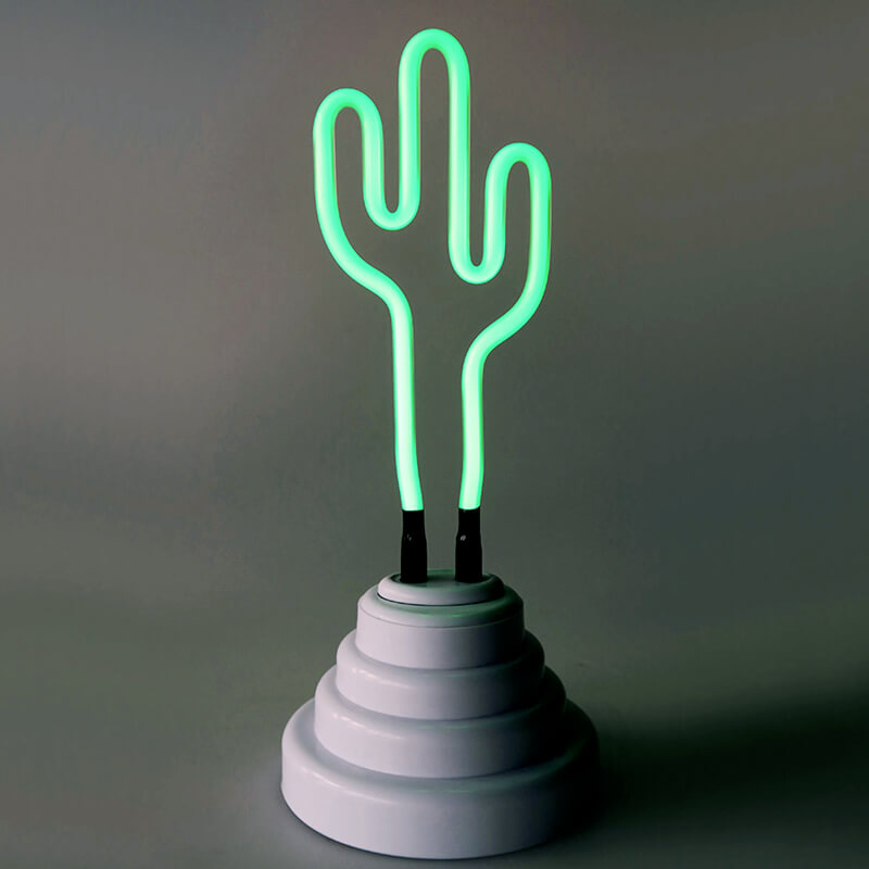 Lámpara de neón Cactus