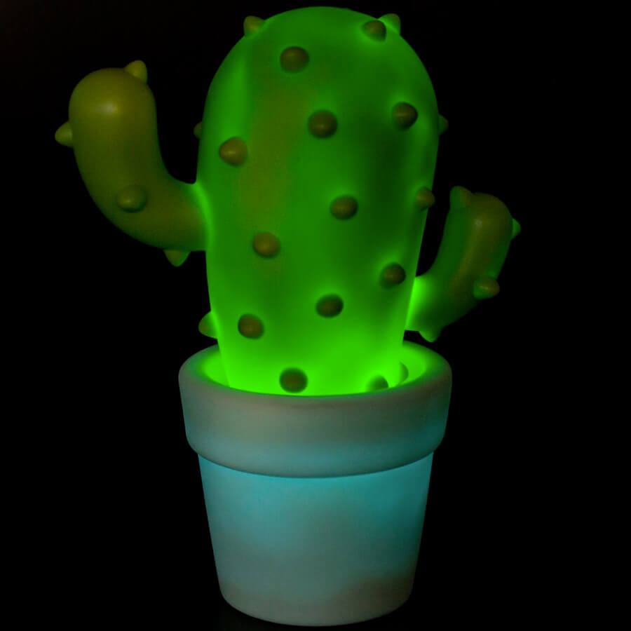 Lámpara ambiental Cactus cambia de color