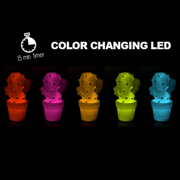 Lámpara ambiental Cactus cambia de color