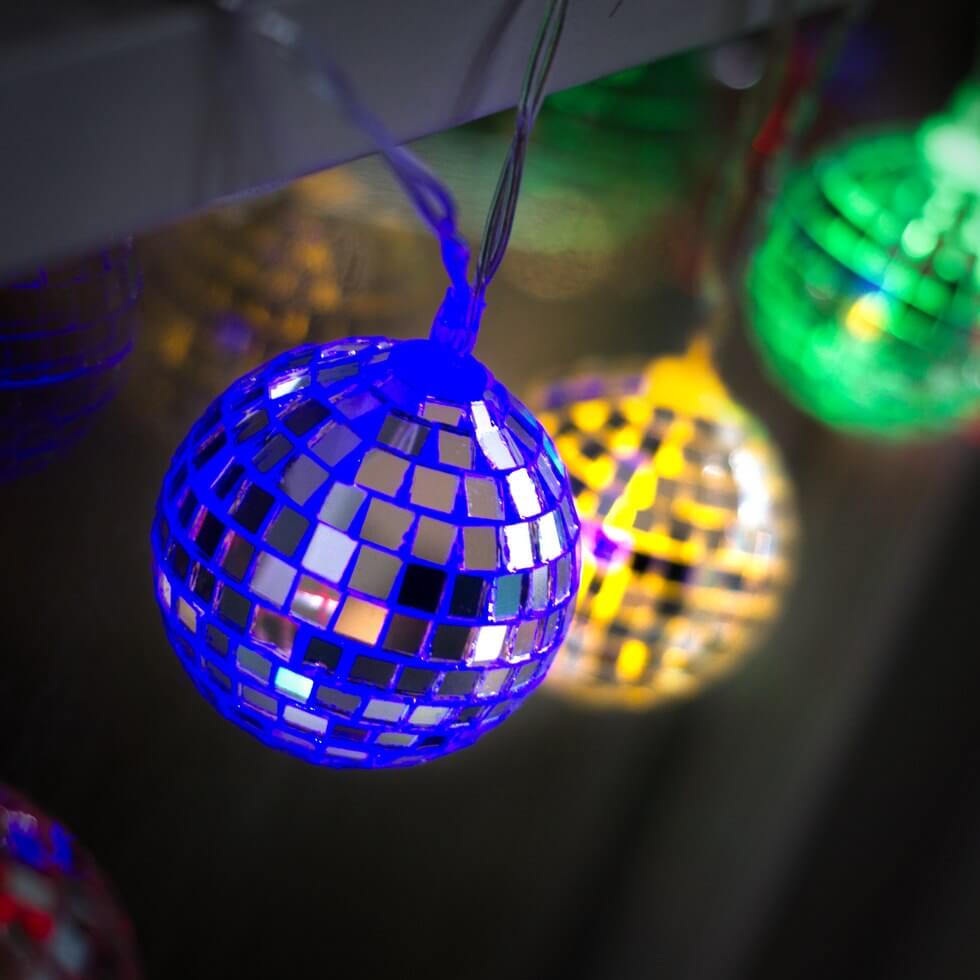 Cadena de luces Bola espejos Disco