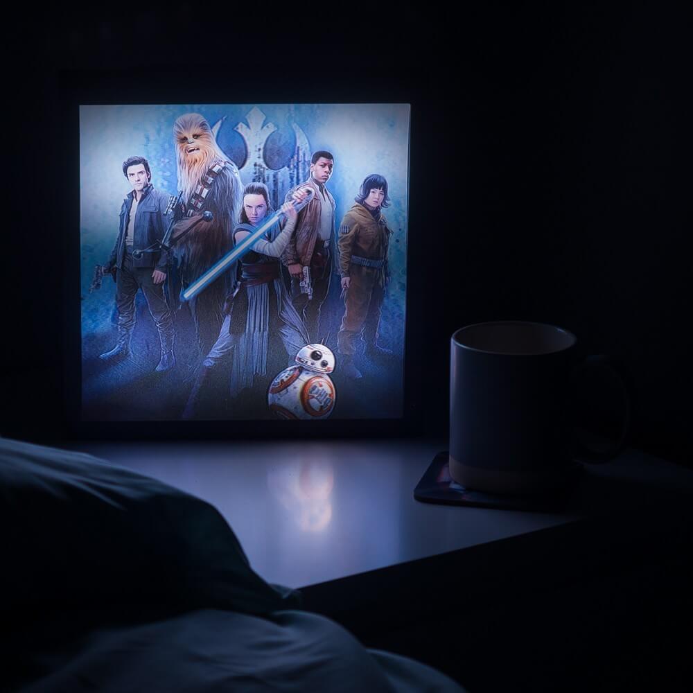 Caja luminosa 3D Last Jedi Star Wars