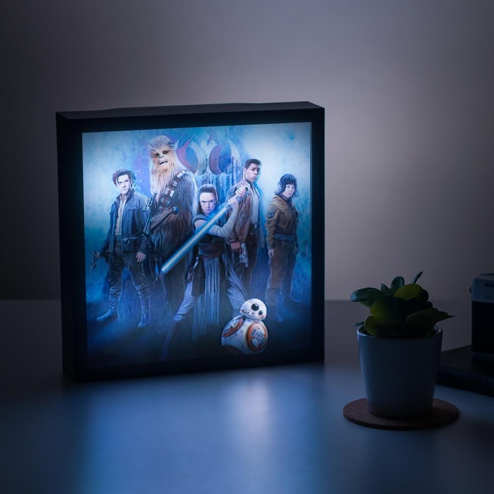 Caja luminosa 3D Los últimos Jedi Star Wars