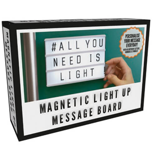 Caja magnética luminosa con mensajes personalizados