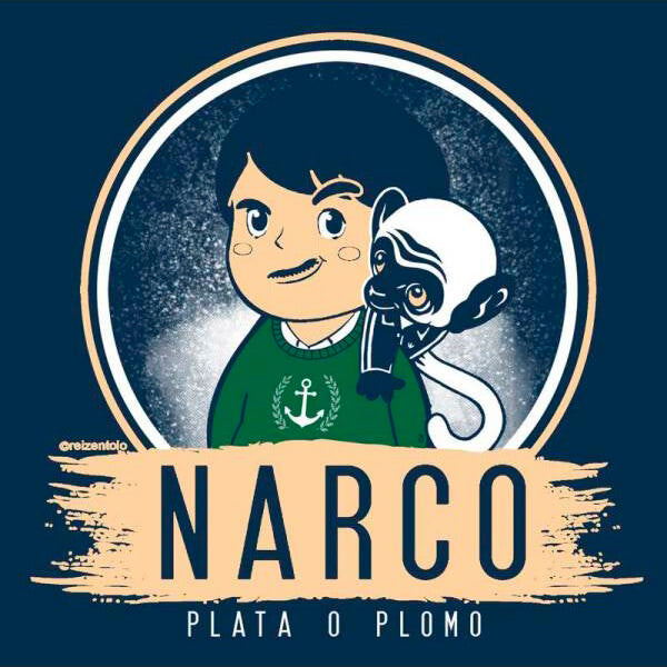 Camiseta Narco Plata o Plomo (Marco y su mono)