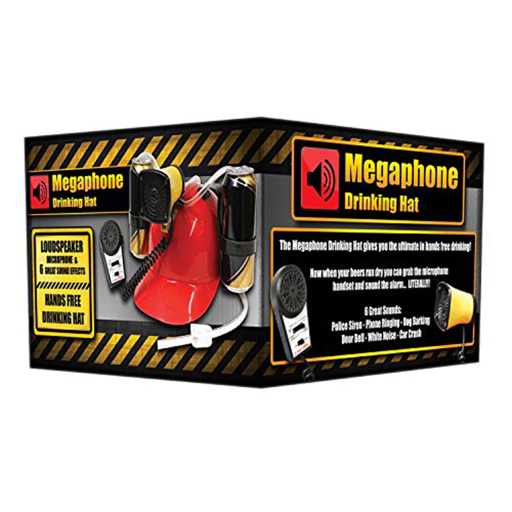 Casco bebida megáfono caja