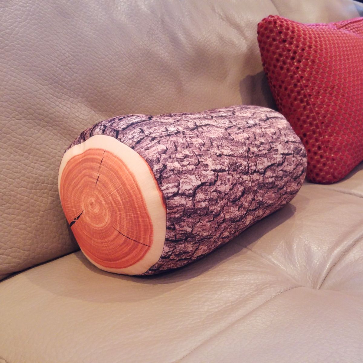 Cojin tronco de madera