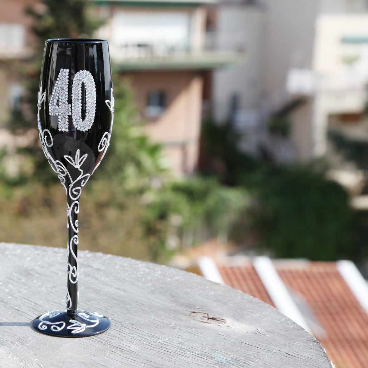 Copa de Champagne negra 40