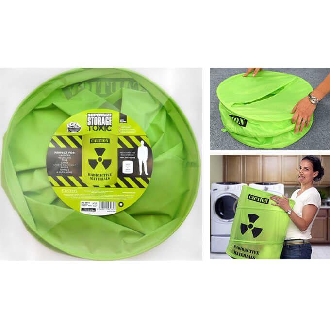 Cubo de ropa sucia tóxica