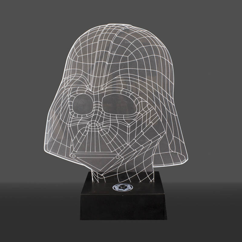 Lámpara ambiental casco Darth Vader rojo