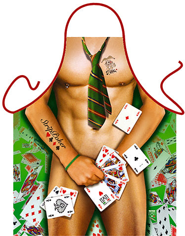 Delantal sexy chico Strip Poker